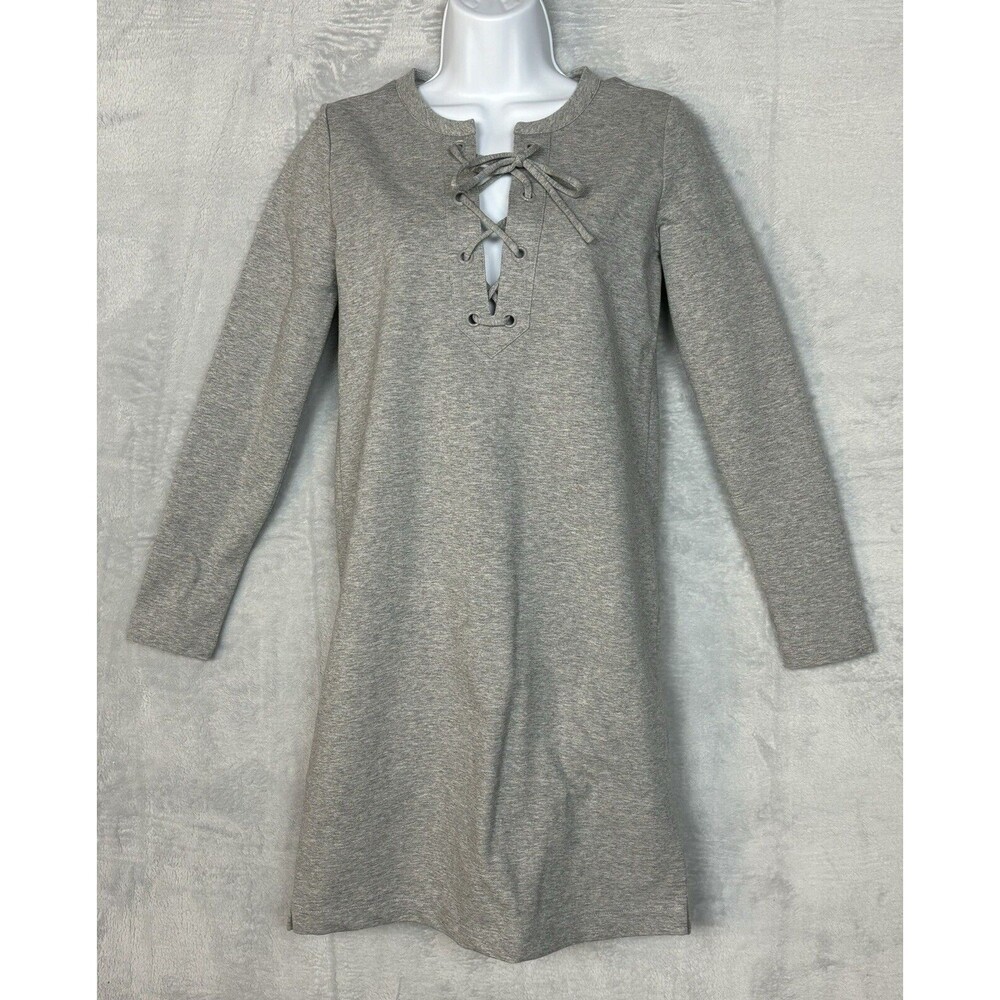 J. Crew Mercantile Women’s Size XXS Long-Sleeve Knit Lace-Up Dress